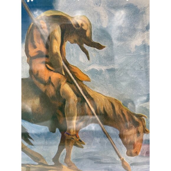 Framed Print Of "End Of The Trail" By James Earle Fraser Art Deco Style - Picture 5 of 7